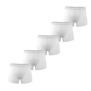 Giorgio Mens Cotton Blend Boxer Shorts (Pack of 5) / White